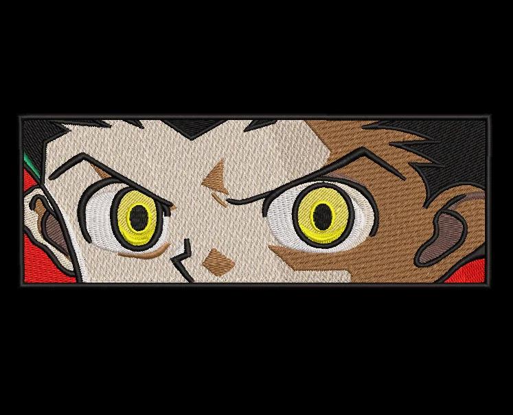 Anime Character Eyes Embroidery Design