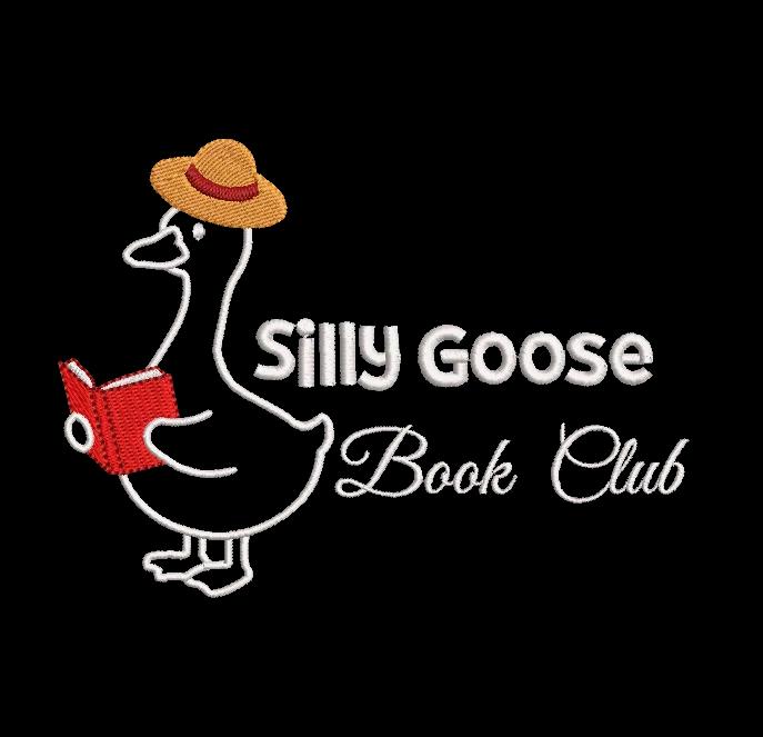 Silly Goose Book Club Embroidery Design image 1