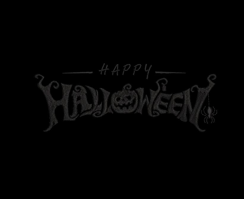 Spooky Happy Halloween Embroidery Design image 1
