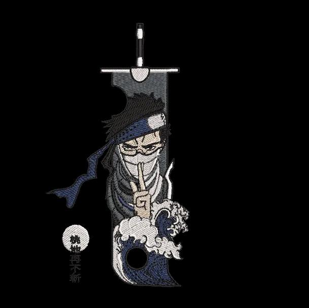 Anime Ninja Warrior Sword Embroidery Design
